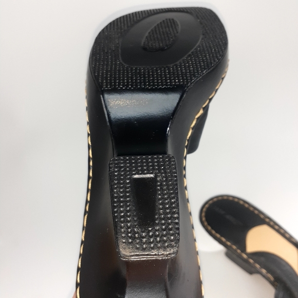 Women's Black  Leather Slip On  Open Toe by Cherokee  Size 10. - Picture 11 of 12